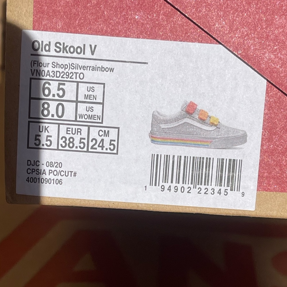 Old Skool Sparkled Rainbow Colored Vans (Flour Shop Edition)🌈 - Picture 10 of 10